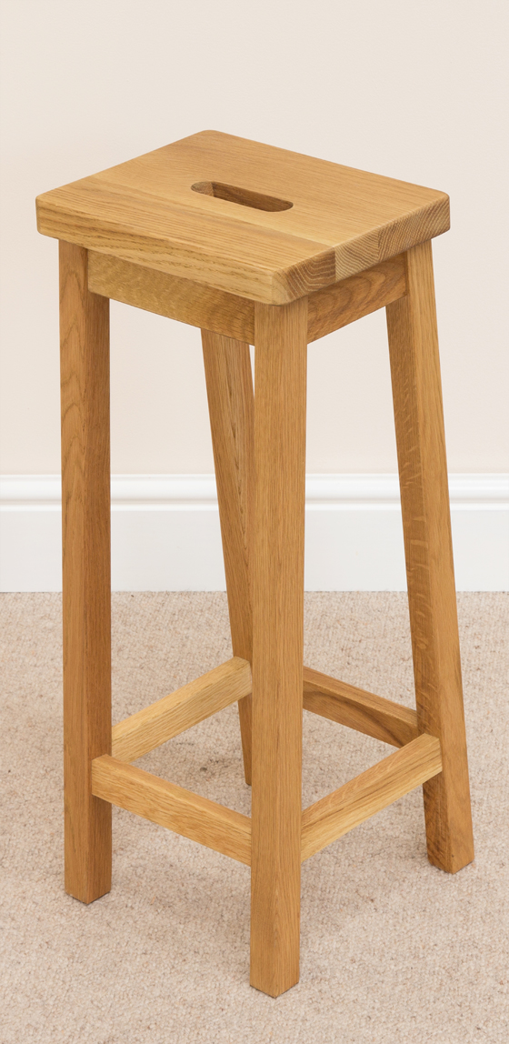 Bar Stool 133, Solid Oak, Beige Fabric - bar stools, bar stool, wooden stools, wooden bar stools, breakfast bar stools, kitchen bar stools